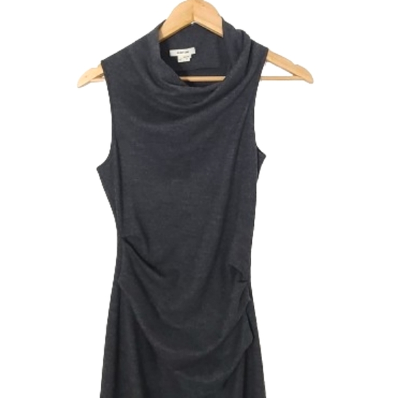 HELMUT LANG Sonar Grey Asymmetrical 100% Wool Sleeveless Dress Women's Size XS - Picture 6 of 16